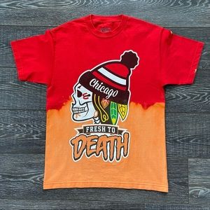 Bleached Chicago Blackhawks Graphic Tee🔥